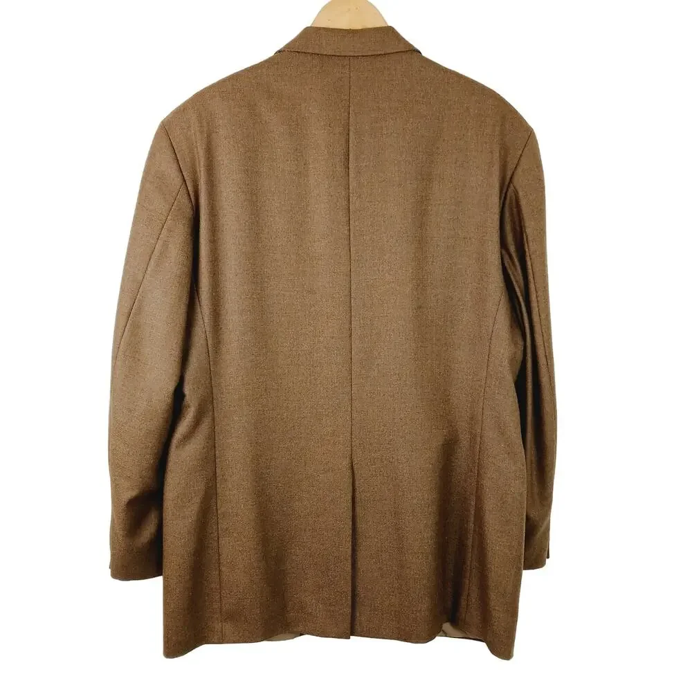 John W Nordstrom Loro Piana 100% Cashmere SZ 44 L-T Camel Brown Blazer Stunning